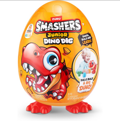 Kæmpe Smasher Junior Dino egg med 25 dele