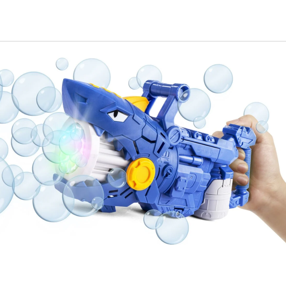 Sæbeboble pistol haj med lys