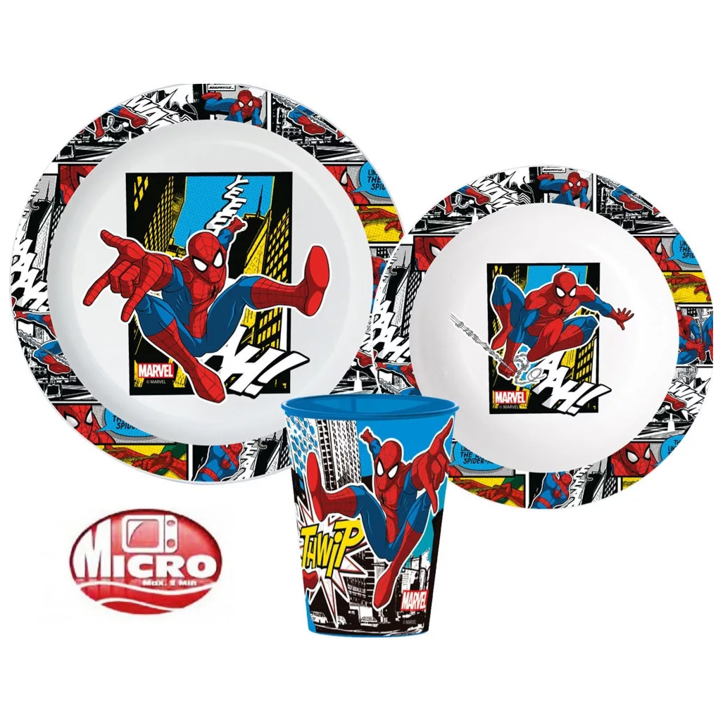 Spiderman 3-delt spisesæt