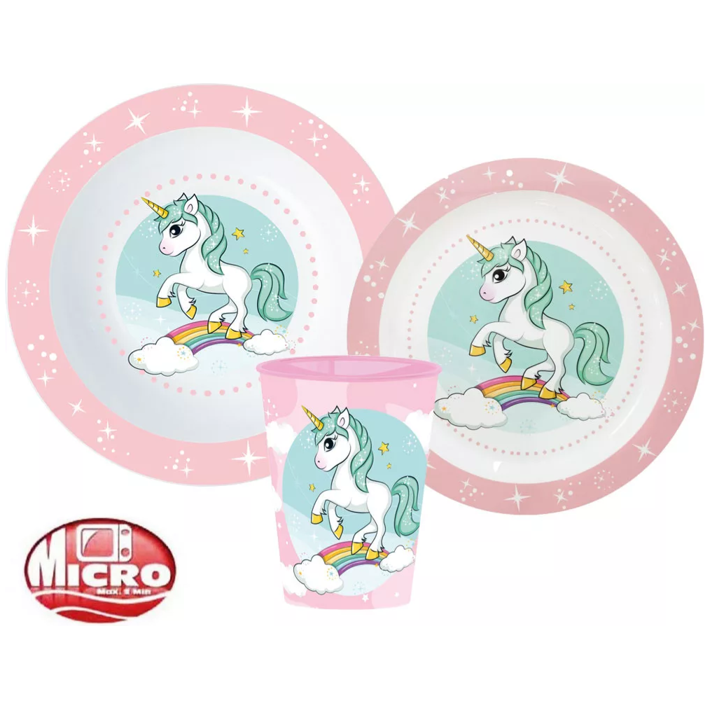 Unicorn 3-delt spisesæt
