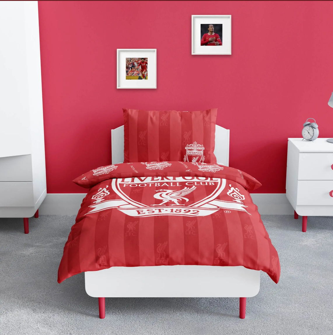 Liverpool FC vendbart sengesæt 140x200 cm 100% bomuld