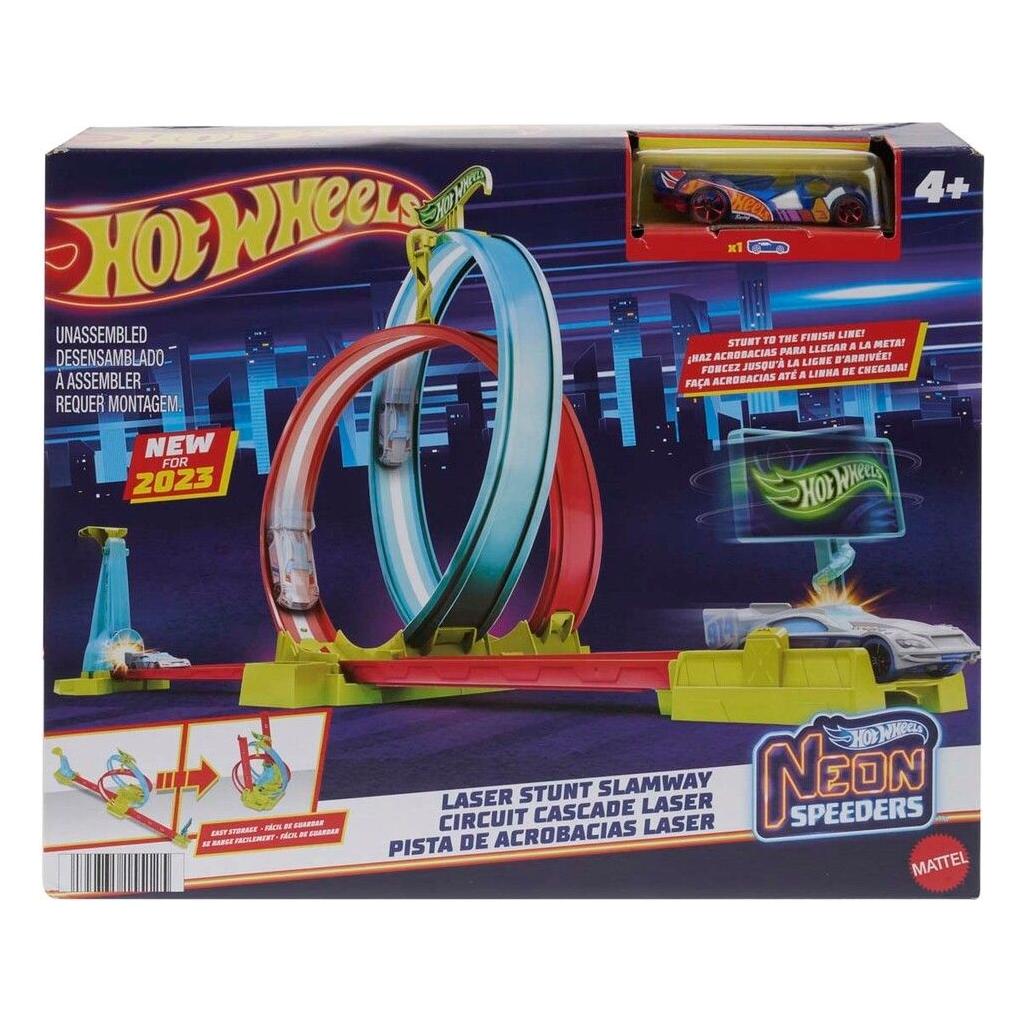HotWheels action neon laserstunt slamway