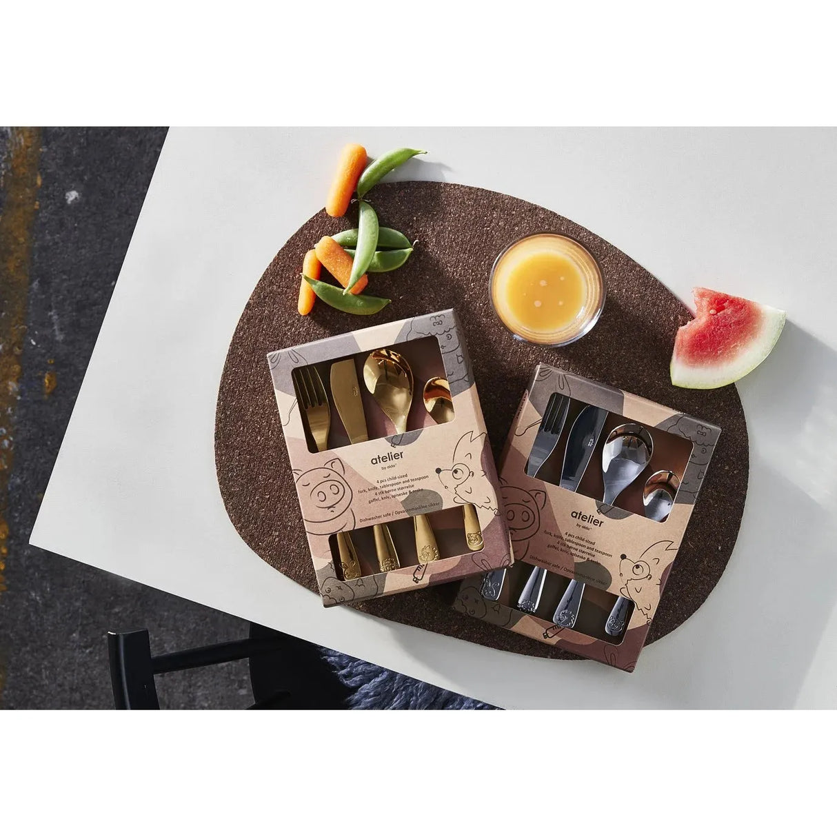 Aida - Atelier børnebestik gaveæske - Stål