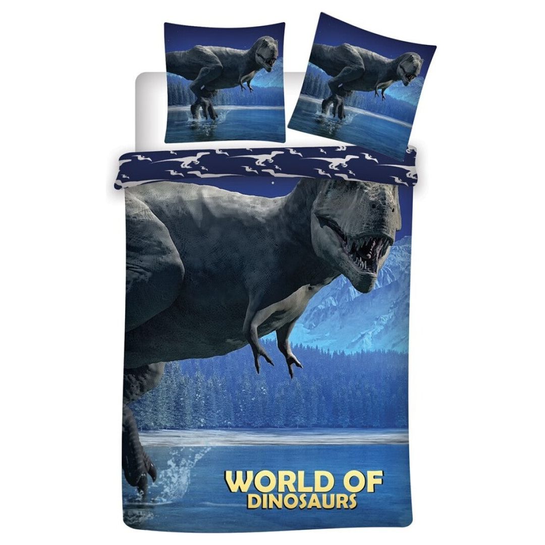 Dinosaur vendbart senior sengesæt 140x200 cm