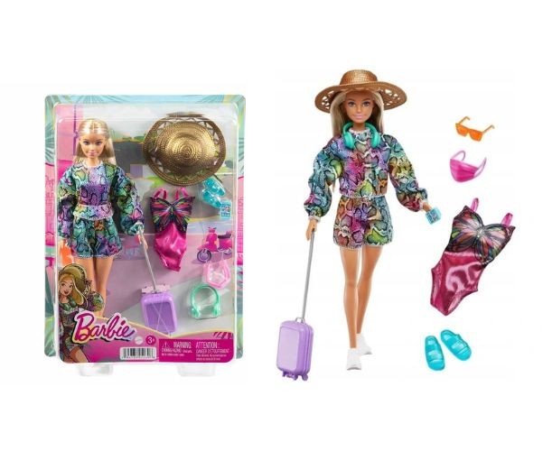 BARBIE FERIE EVENTYR DUKKE + TILBEHØR