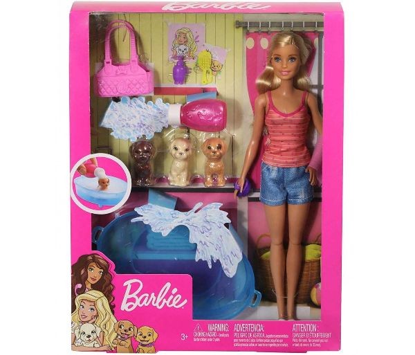 Barbie badetid incl 3 hundehvalpe og accessories