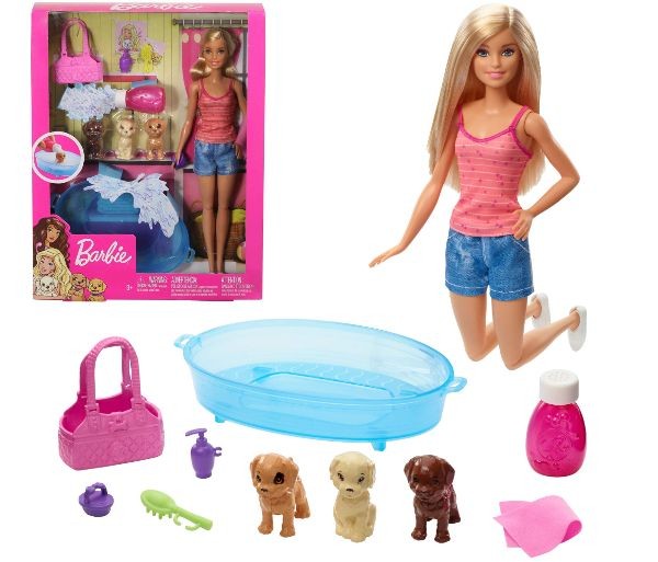 Barbie badetid incl 3 hundehvalpe og accessories