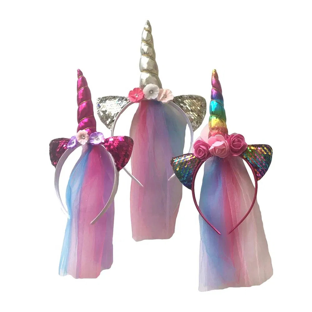 All Dressed Up - Unicorn Hårbøjle Ass.