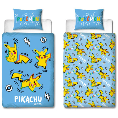Pokemon Pikachu vendbart senior sengesæt 140x200 cm