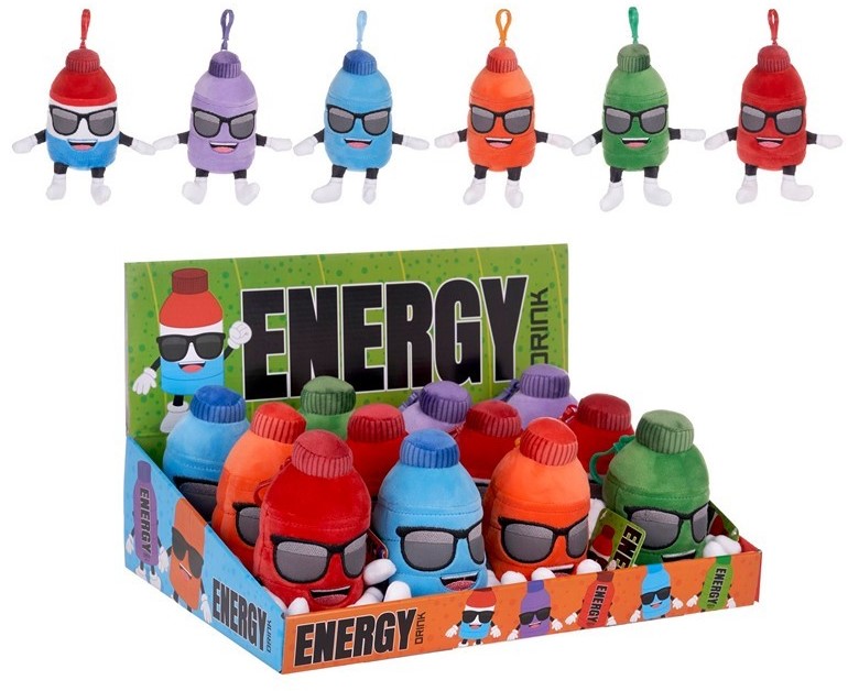 Energy drink plys nøglering 15 cm