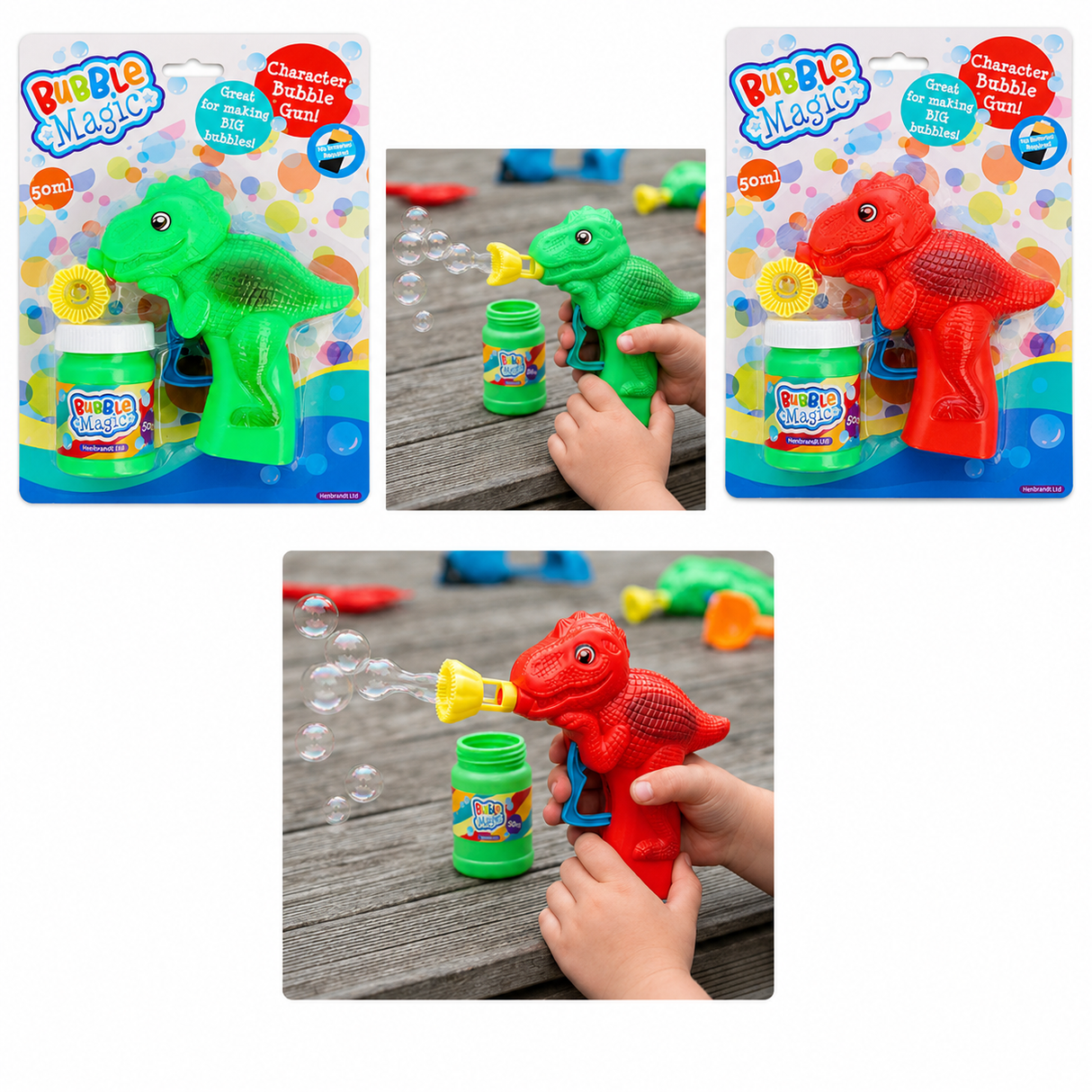 Sæbeboble maskine dinosaur (assorteret)
