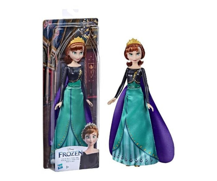 Frozen Anna Queen dukke med krone (36 cm)