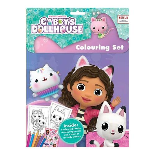 Gabbys dukkehus malesæt incl farveblyanter og klistermærker