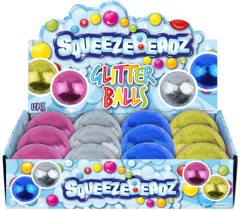 Squishy glitter splash ball