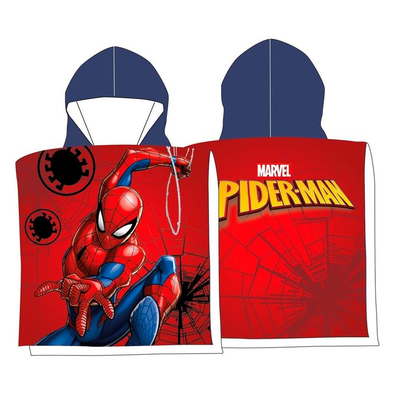 Spiderman Poncho/håndklæde 110x55 cm 100% Bomuld