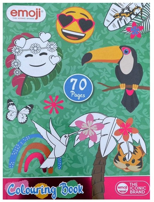 Emoji malebog med 70 sider (assorteret)