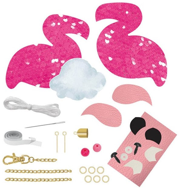 Lena Fashion Sequin Charm Flamingo 17x20cm