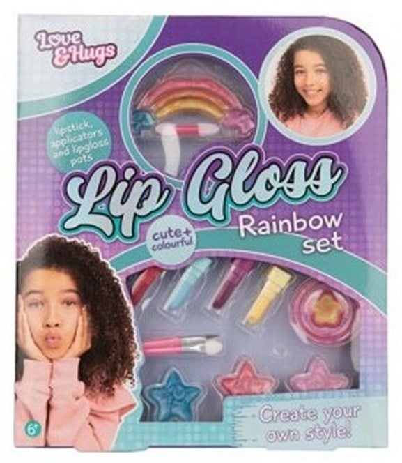 Love & Hugs lip gloss rainbow set 23x26 cm