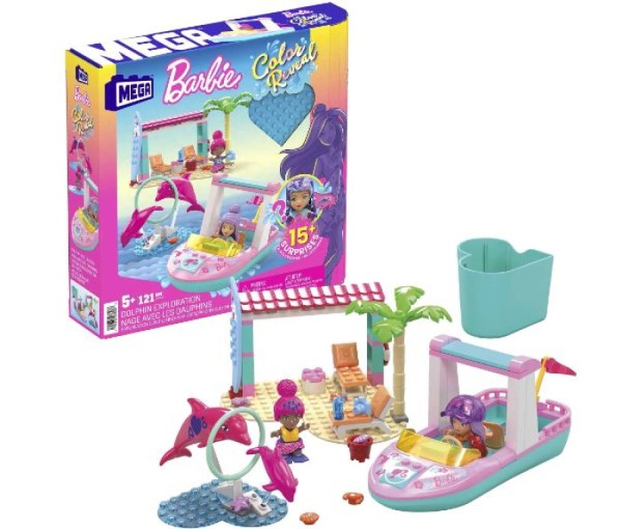 MEGA Barbiesæt - Color Reveal Dolphin Exploration - 121 Dele