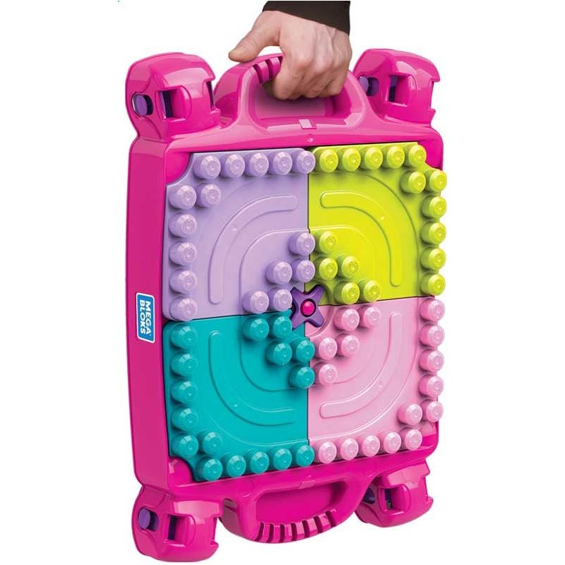 Mega Bloks transportabelt legebord 13x40x61 cm legesæt pink