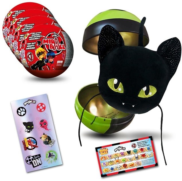 Miraculous surprise ball med bamse og accessories