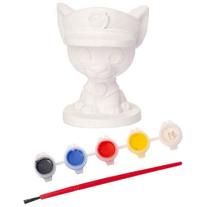 Paw Patrol mal selv porcelænsfigur (Chase, Marshall, Skye)