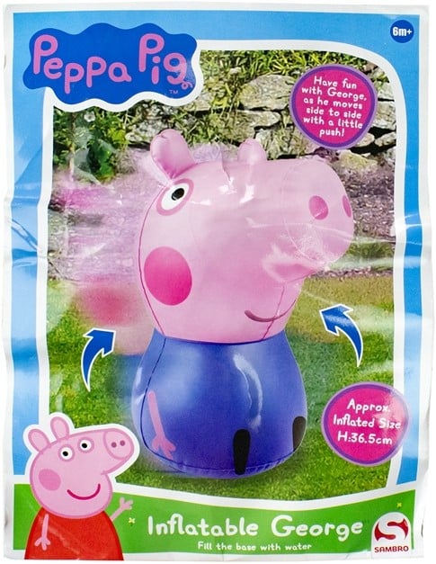 Gurli eller Gustav Gris 38 cm høj oppustelig figur