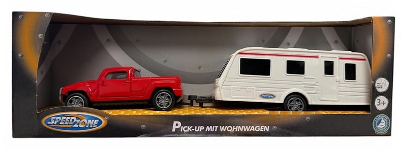 Bil incl campingvogn 12x36 cm