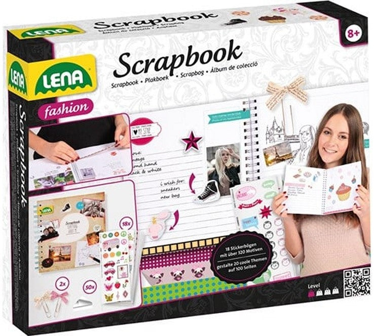 Scrapbook 20x24 cm med 70 dele