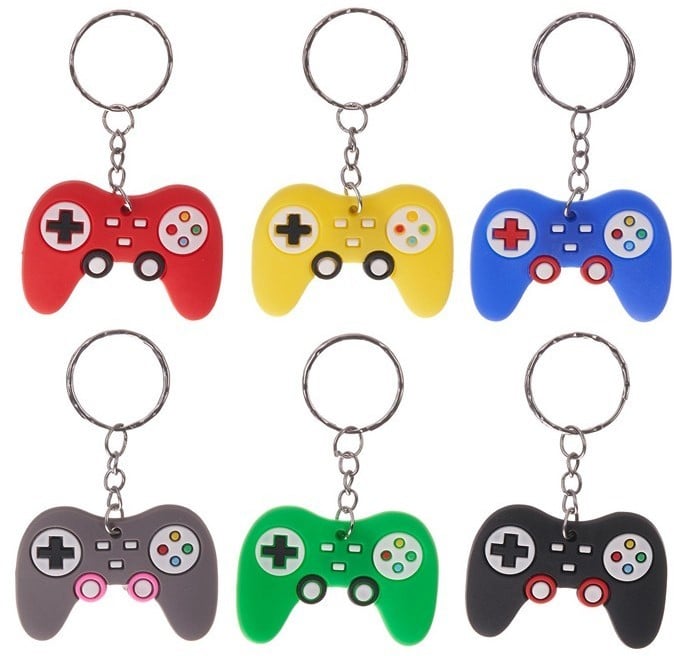 Game controller nøglering 3x5 cm (Assorteret)