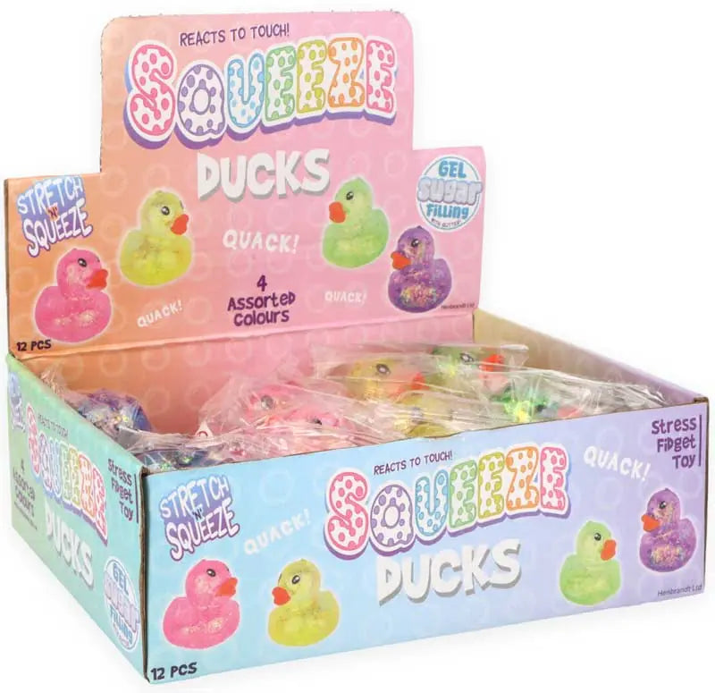SQUEEZE DUCK W/SUGAR & SPARKLE 7CM