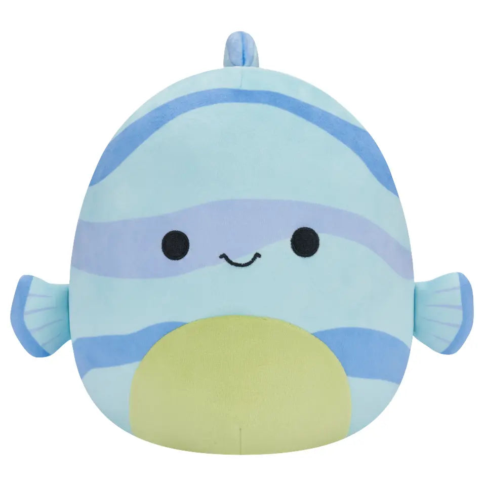 Squishmallow - 19cm Plush - Leland Den Blå Stribede Fisk