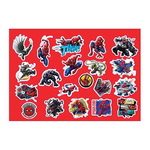 Spiderman tegneblok med klistermærker og linieal