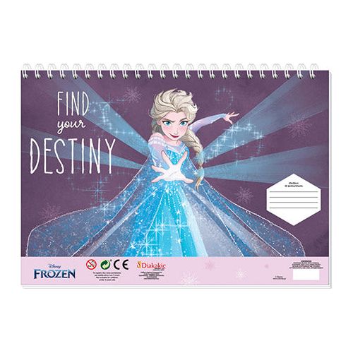 Frozen tegneblok med klistermærker og lineal