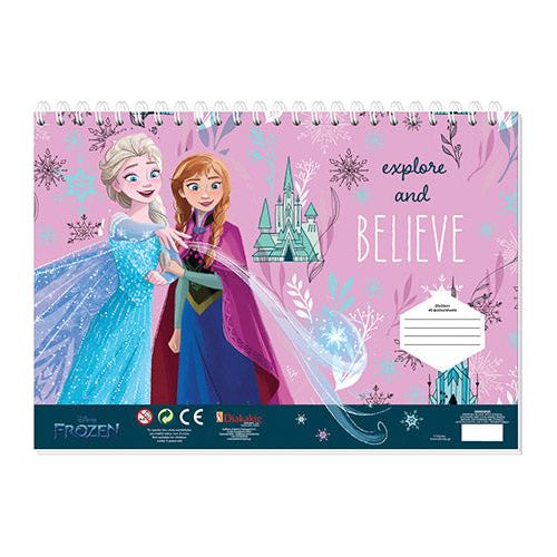 Frozen tegneblok med klistermærker og lineal