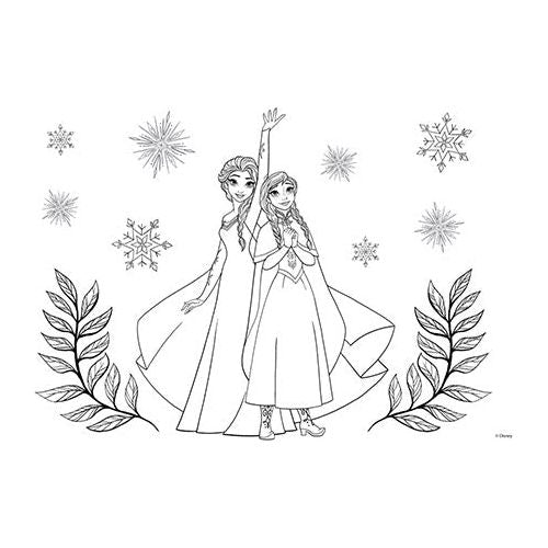 Frozen tegneblok med klistermærker og lineal