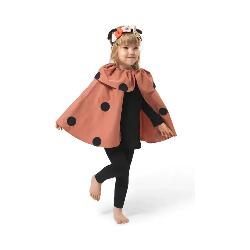 Fabelab Mariehøne kostume 3-6 år (100% økologisk bomuld)