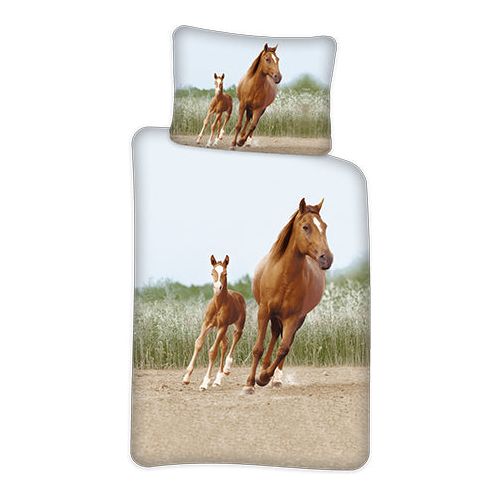Heste Sengesæt 100x140 cm Junior Sengetøj Bomuld