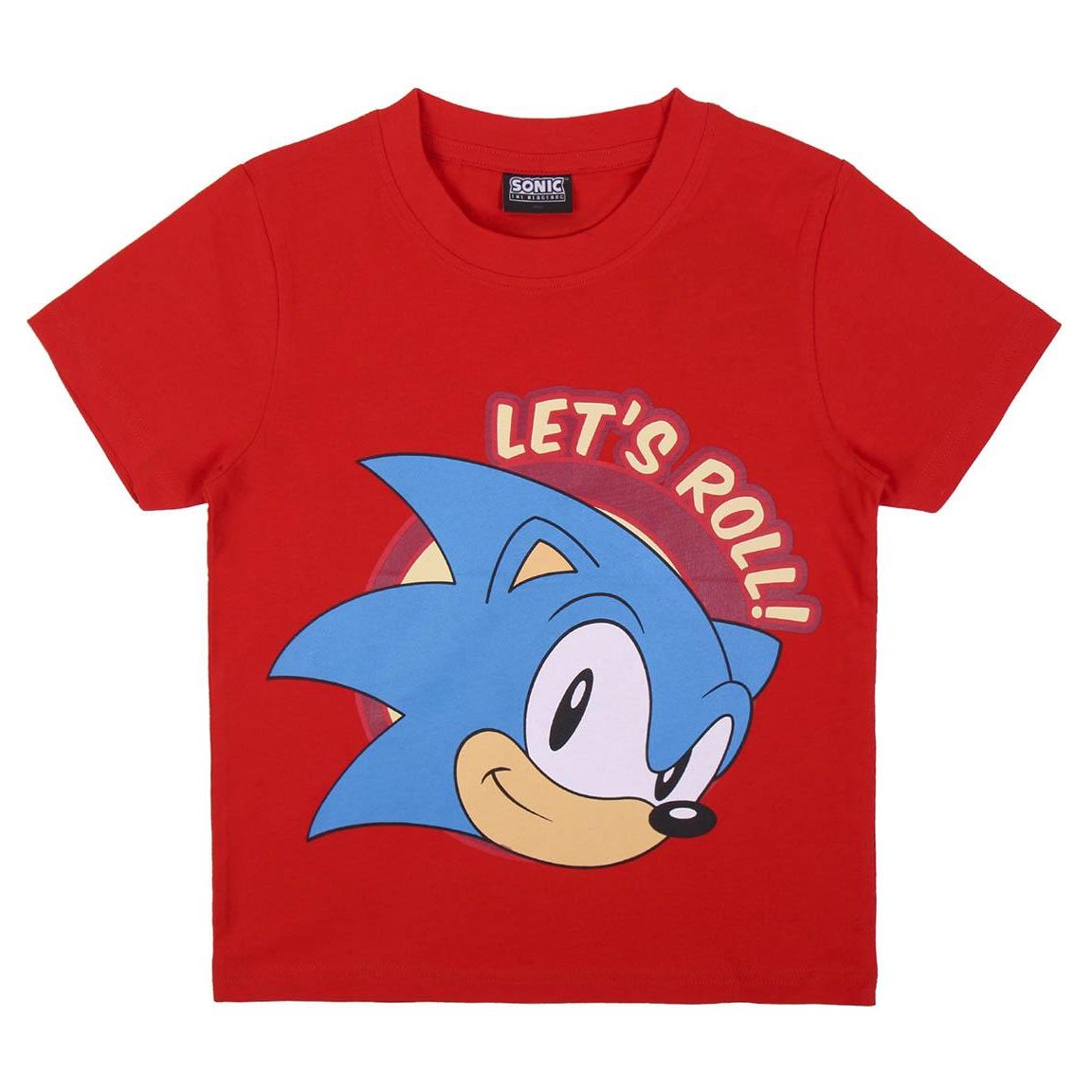 Sonic T-shirt i blå, rød eller grå 6-14 år