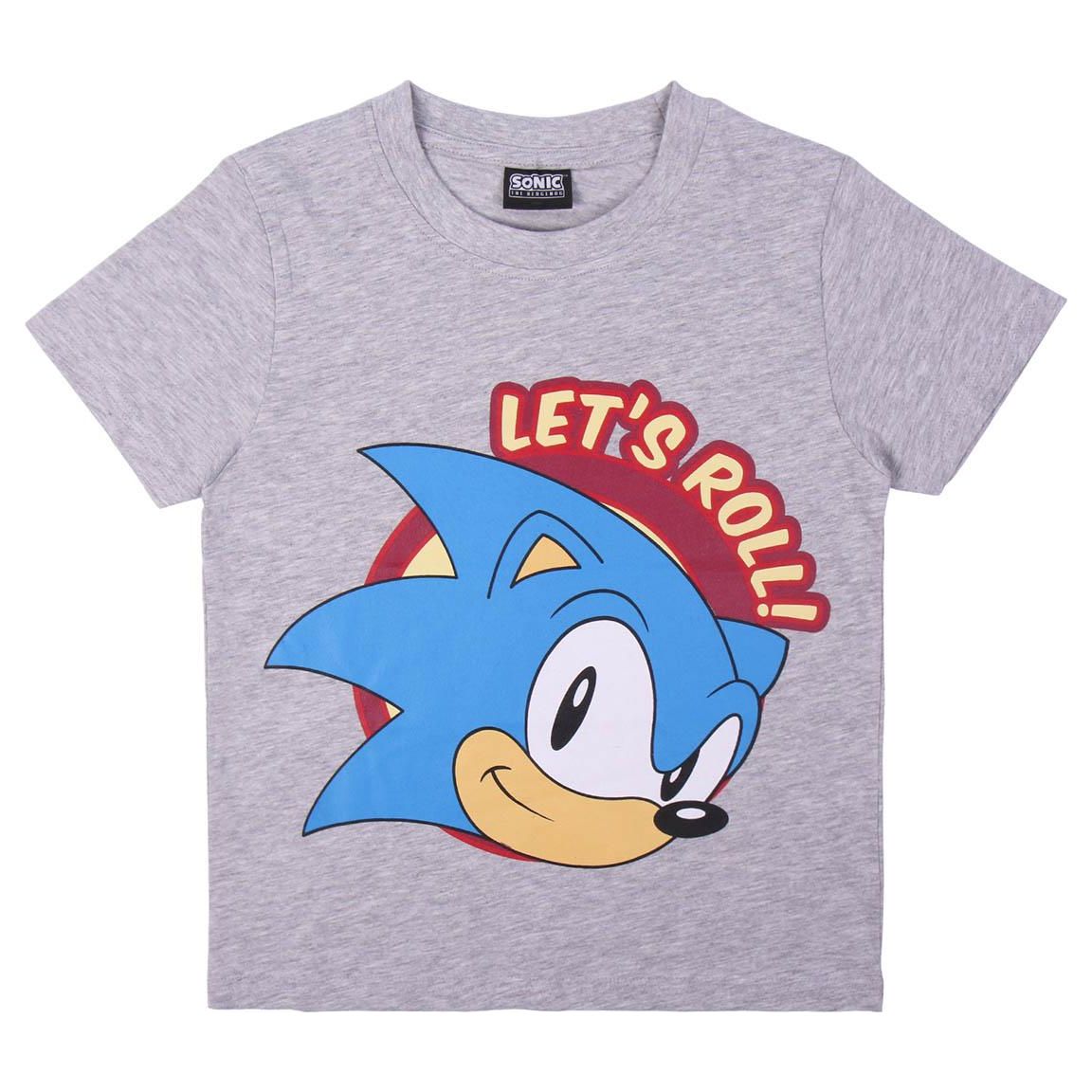 Sonic T-shirt i blå, rød eller grå 6-14 år
