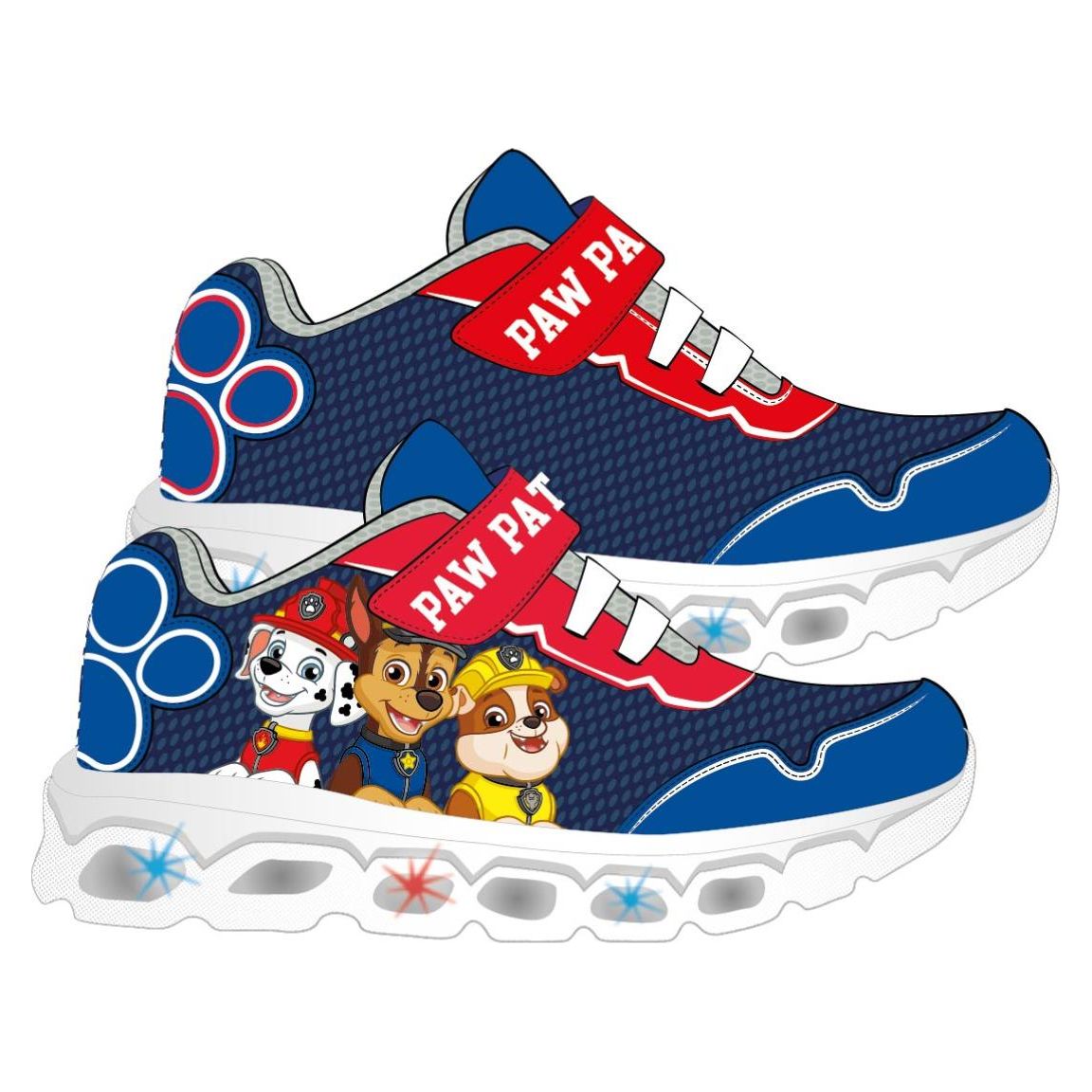 Paw Patrol blinkesko str 24-31 - Chase, Marshall, Rubble