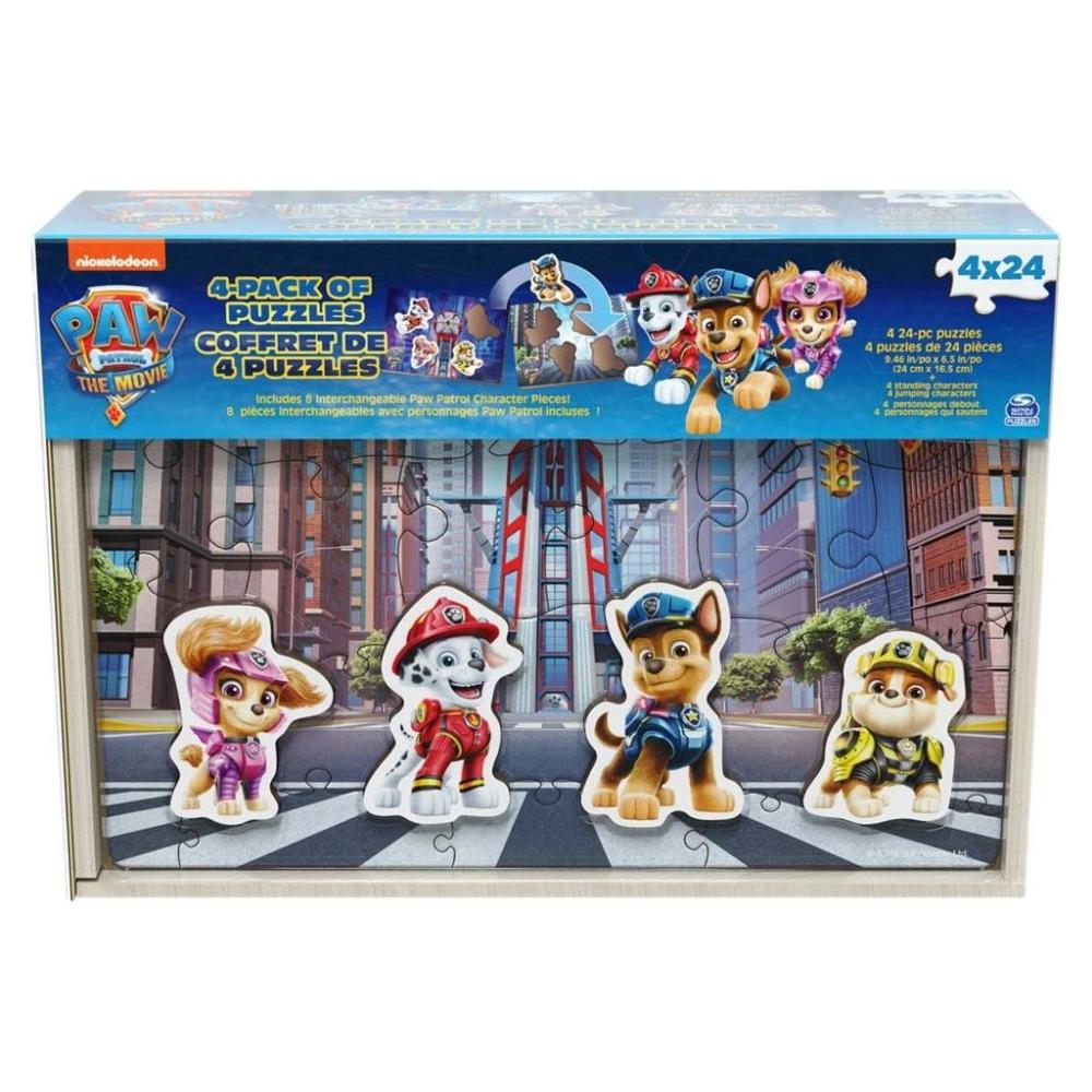 Paw Patrol the movie 4i1 træ puslespil