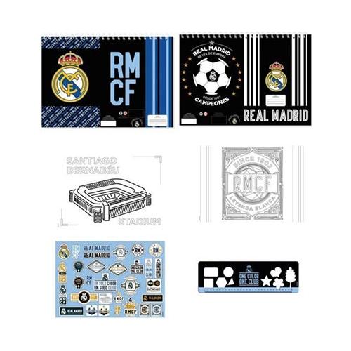 Real Madrid tegneblok incl klistermærker og lineal