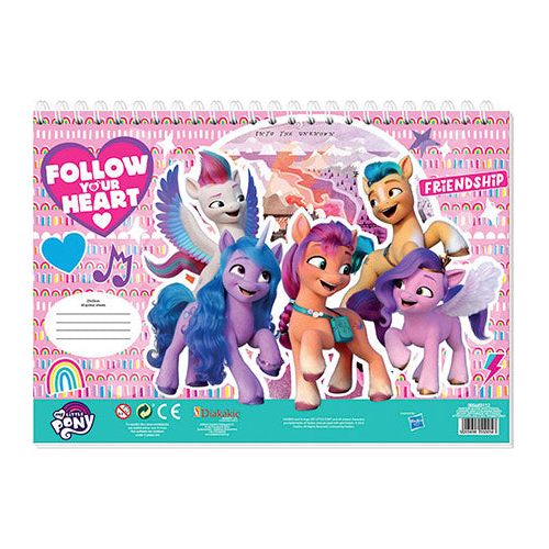 My Little Pony tegneblok med klistermærker og linieal