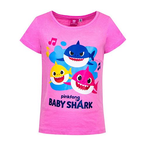 Babyshark t-shirt lyserød