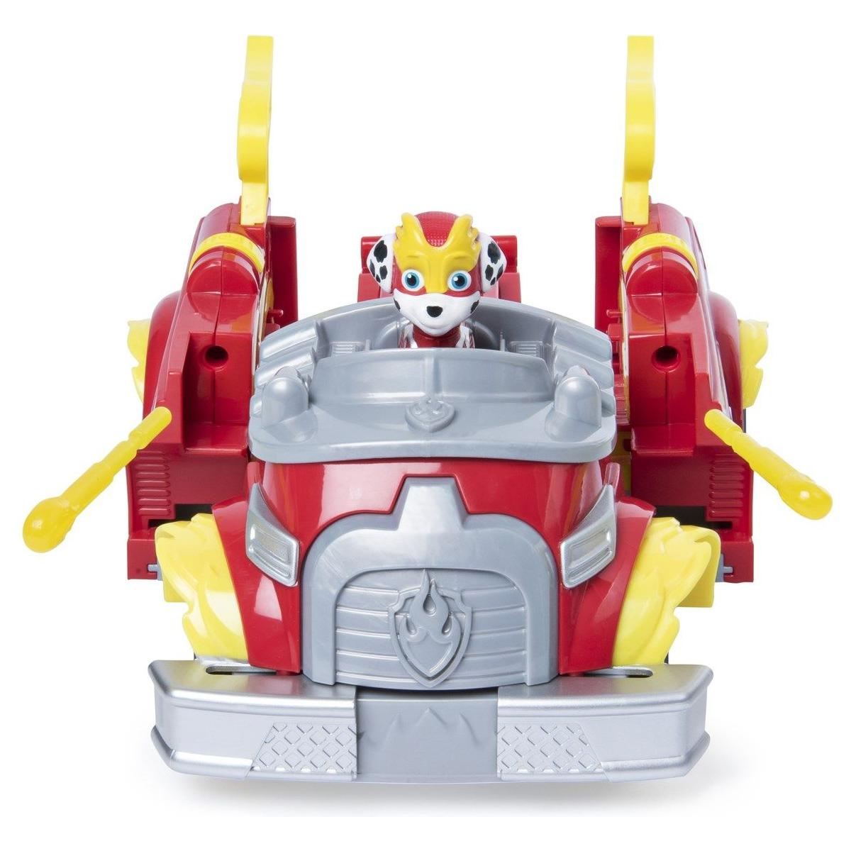 Paw Patrol Mighty Pups Marshall transformation luksus køretøj incl figur