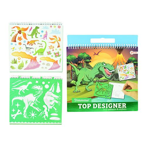 Dinosaur kreativ bog med klistermærker