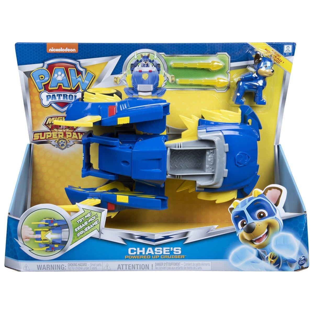 Paw Patrol Mighty Pups Chase transformation luksus køretøj incl figur