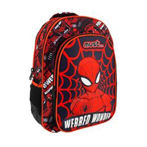 Spiderman skoletaske med 3 rum 45 cm