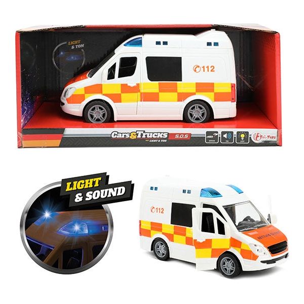 Ambulance med lys/lyd 25 cm